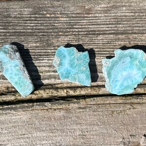 Light Blue Larimar Slab Trio